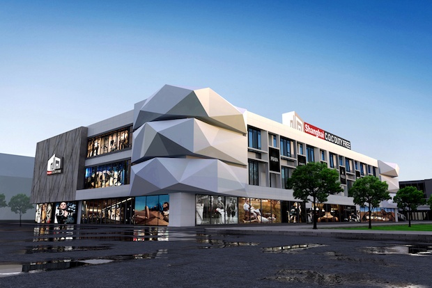 A rendering of the new duty-free shopping center that will open in Shanghai this summer. (Shanghai C.O.C Duty Free)