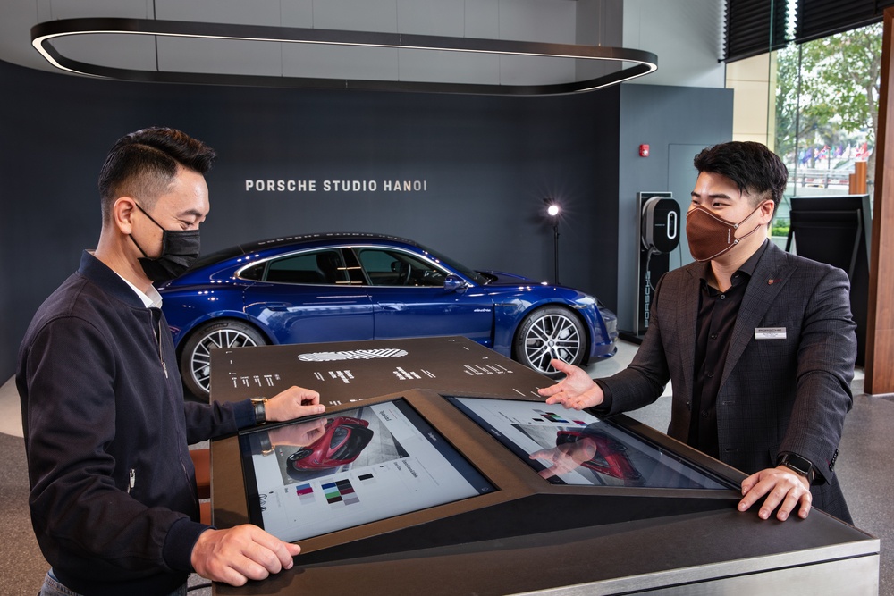 Porsche unveiled its new retail concept in Vietnam with the opening of Porsche Studio Hanoi. Photo: Porsche