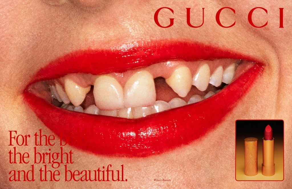 Alessandro Michele created a quirky campaign for Gucci Beauty's lipstick launch in 2019. Photo: Gucci