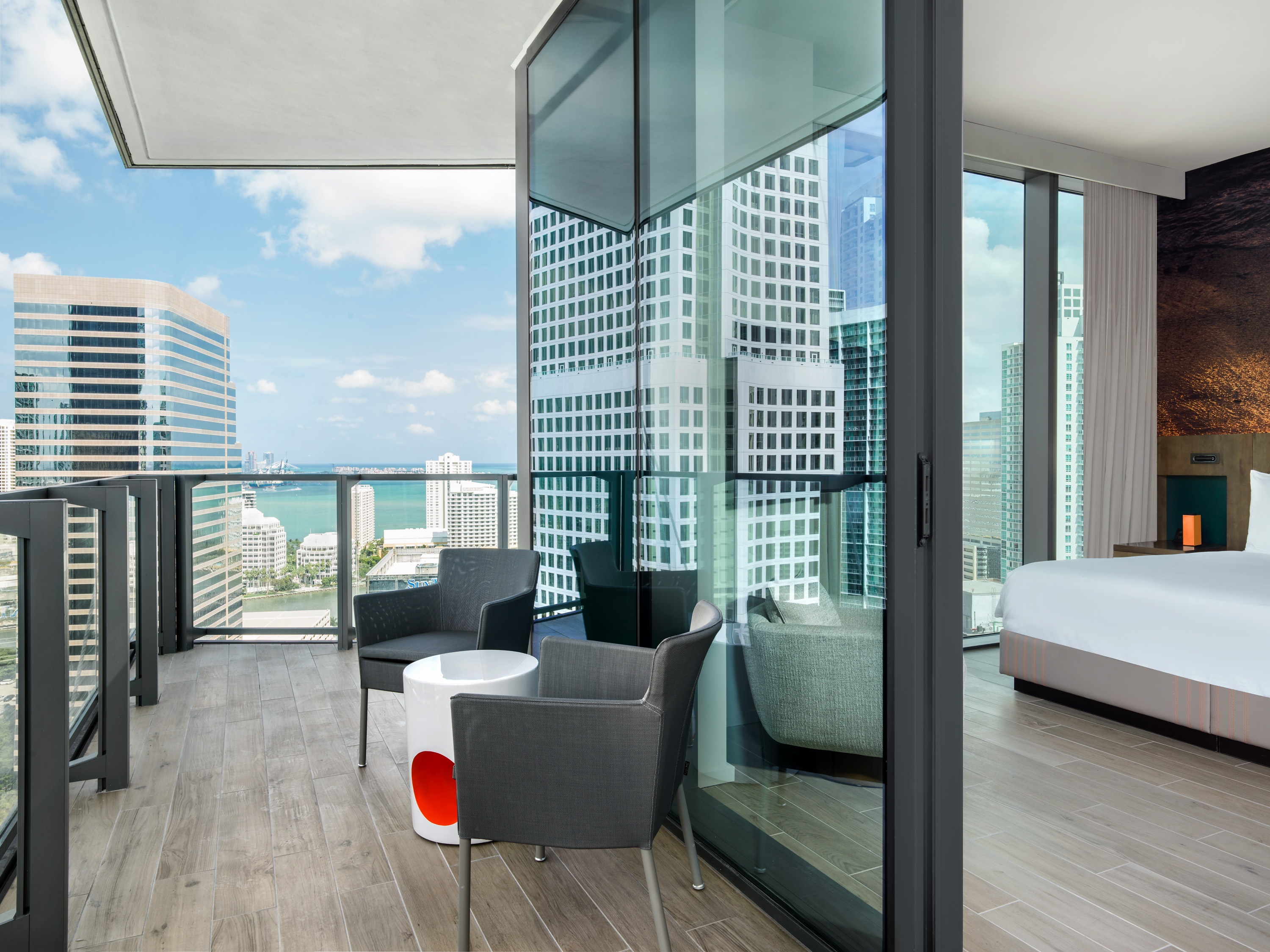 EAST Miami's rooms offer balcony views of Biscayne Bay. (Courtesy Photo)