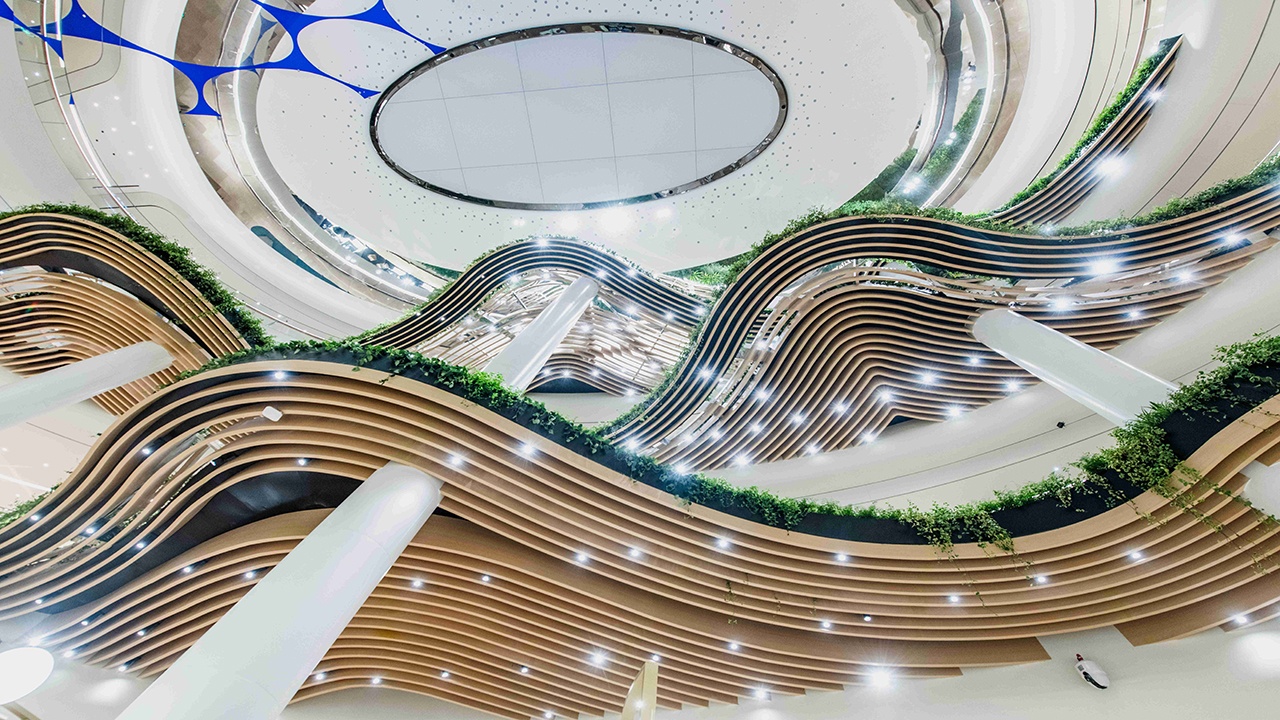 Immersive architectural arts play a central role inside the newly opened Galeries Lafayette store in Shanghai. Photo: Galeries Lafayette 
