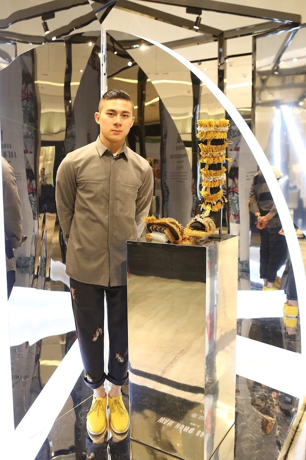 Wan Hung Cheung with "MR.S," which was inspired by the Terracotta Army and the Long March. (Courtesy Photo)