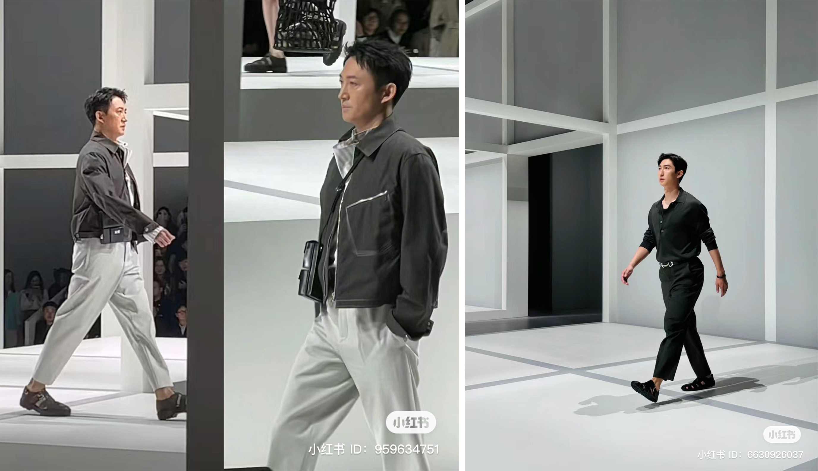 Chinese netizens react to actor Wang Yang and athlete Wu Dajing’s walk for Hermès. Photo: Xiaohongshu