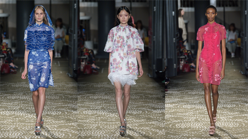 Huishan Zhang’s SS20 collection at London Fashion Week. Photo: Courtesy of Huishan Zhang