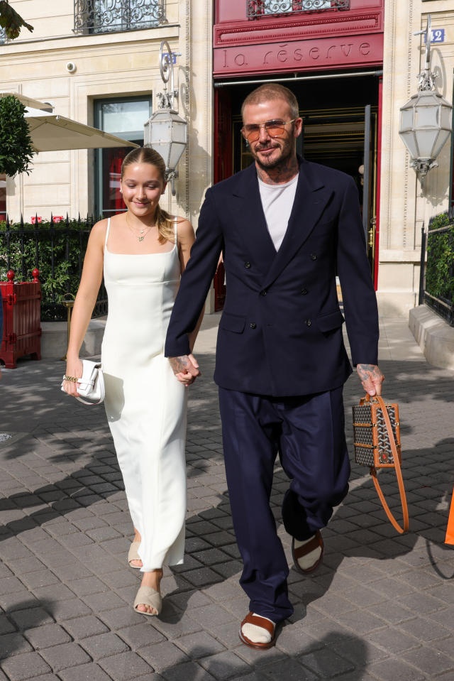 David Beckham attending the Victoria Beckham Spring Summer 2024 showcase. Photo: Yahoo