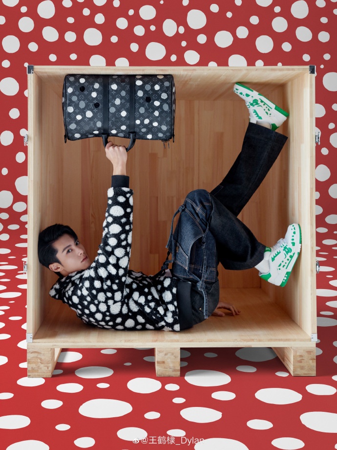 Dylan Wang for Louis Vuitton x Yayoi Kusama campaign, 2023. Photo: Weibo
