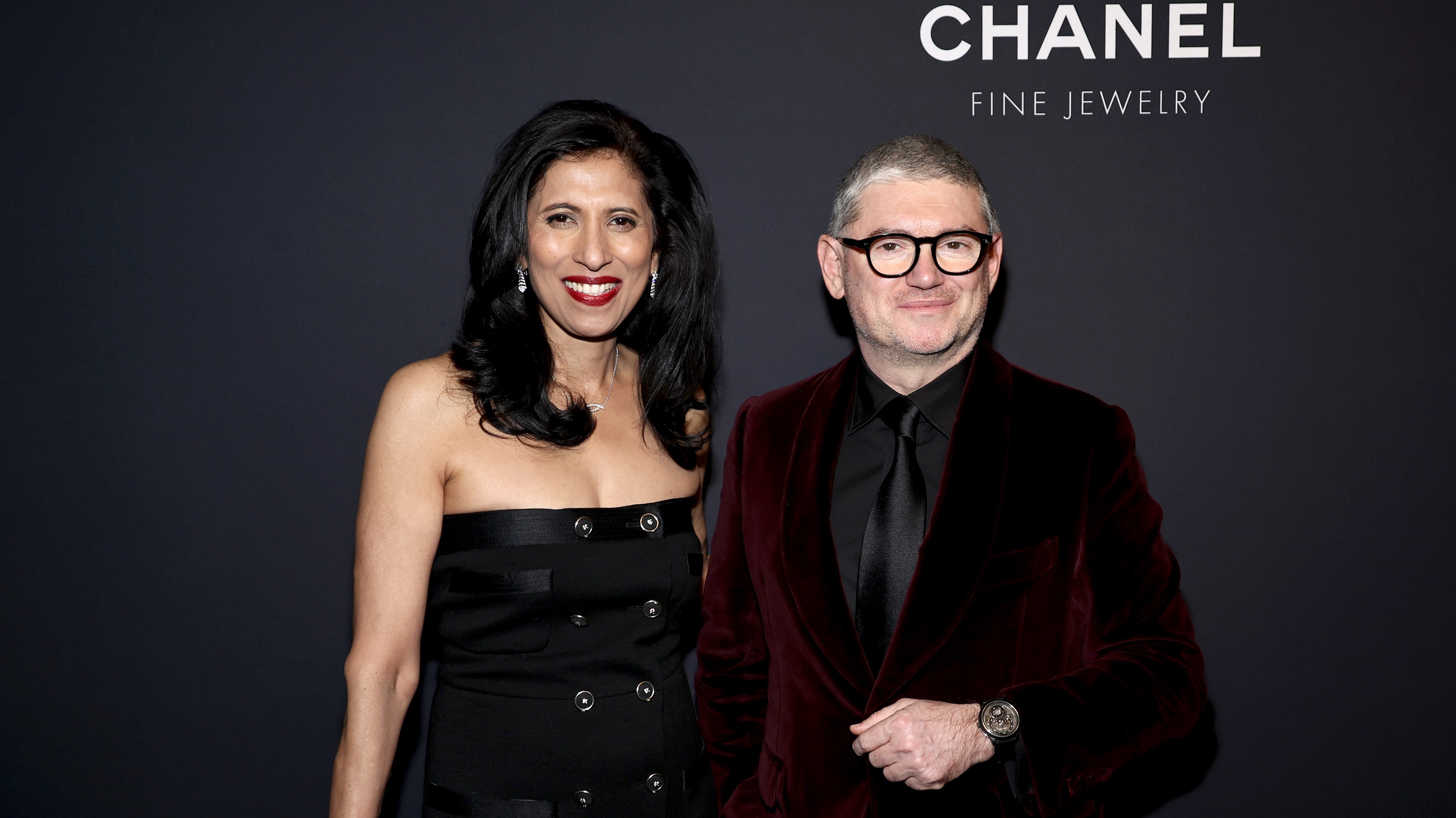 Leena Nair (left) celebrates Chanel’s watches & fine jewelry Fifth Avenue flagship boutique opening in February 2024. Image: Getty Images