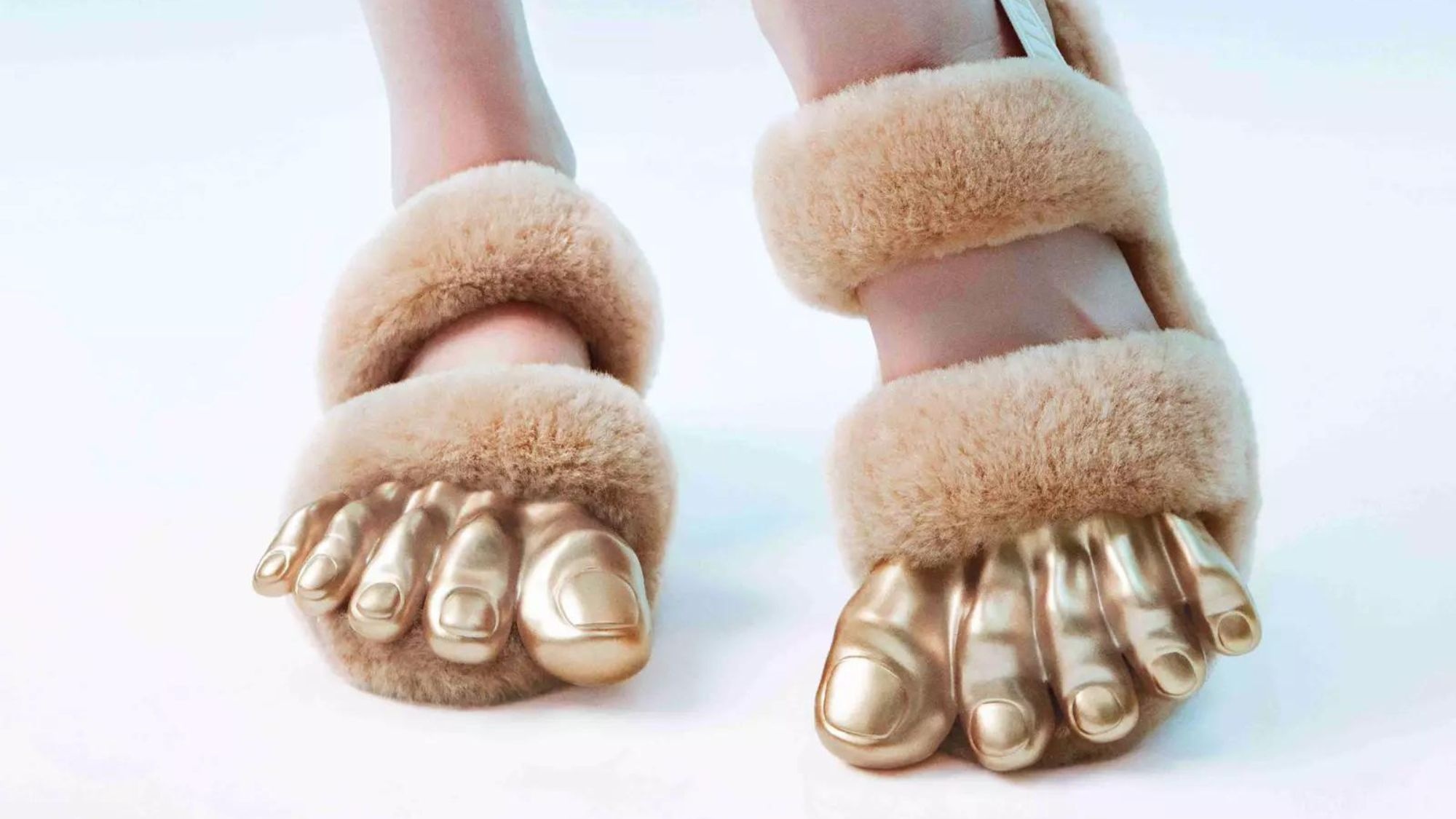 Chinese designer Victor Wong's Toe Uggs finessed meme fashion in April 2023. Photo: Ugg