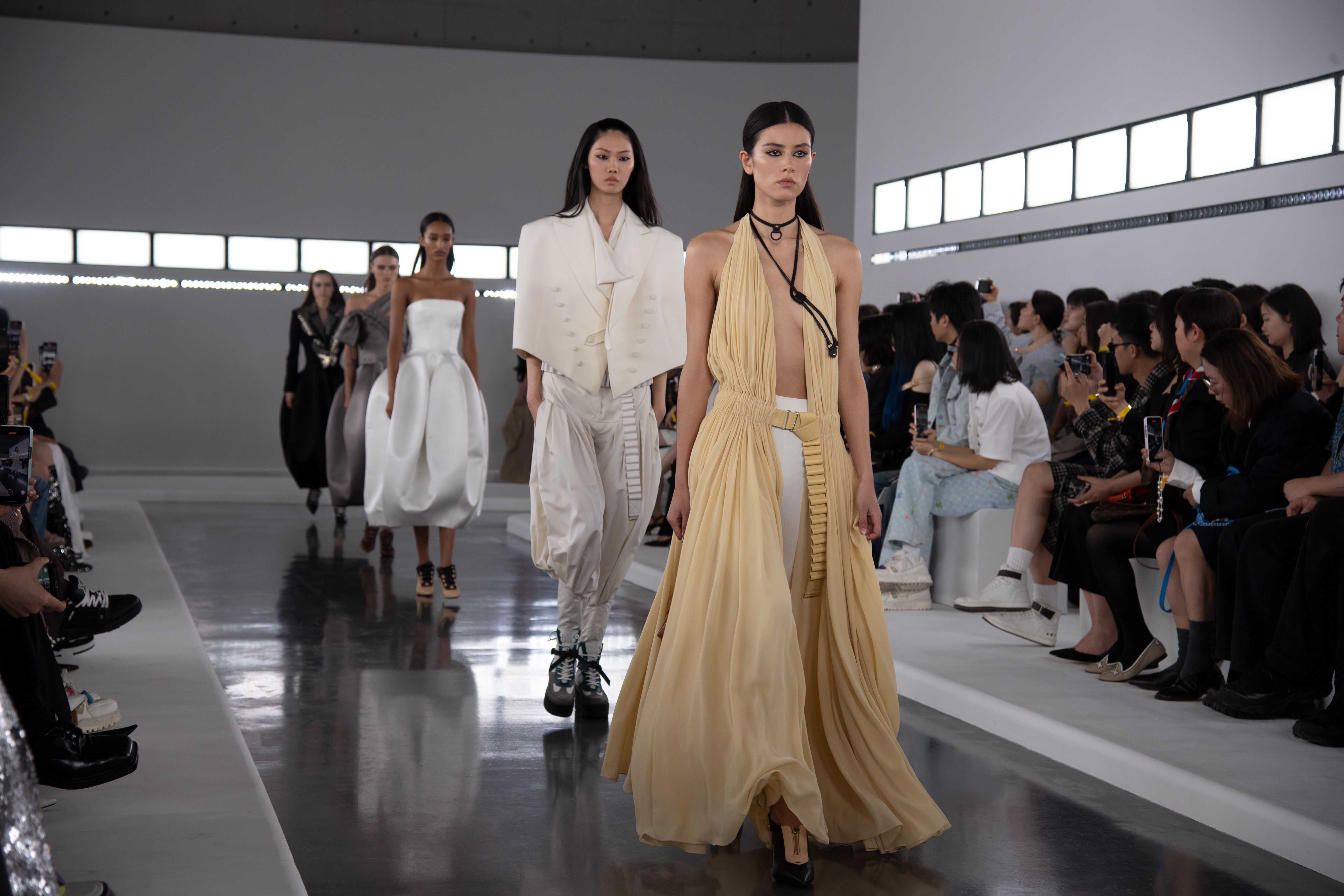 Finale runway looks from the LV Voyager Pre-Fall 2024 show in Shanghai’s Long Museum. Image: Louis Vuitton.