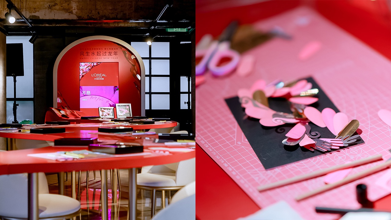 Chen Fenwan led participants in a paper-cutting workshop. Photo: L’Oréal Paris
