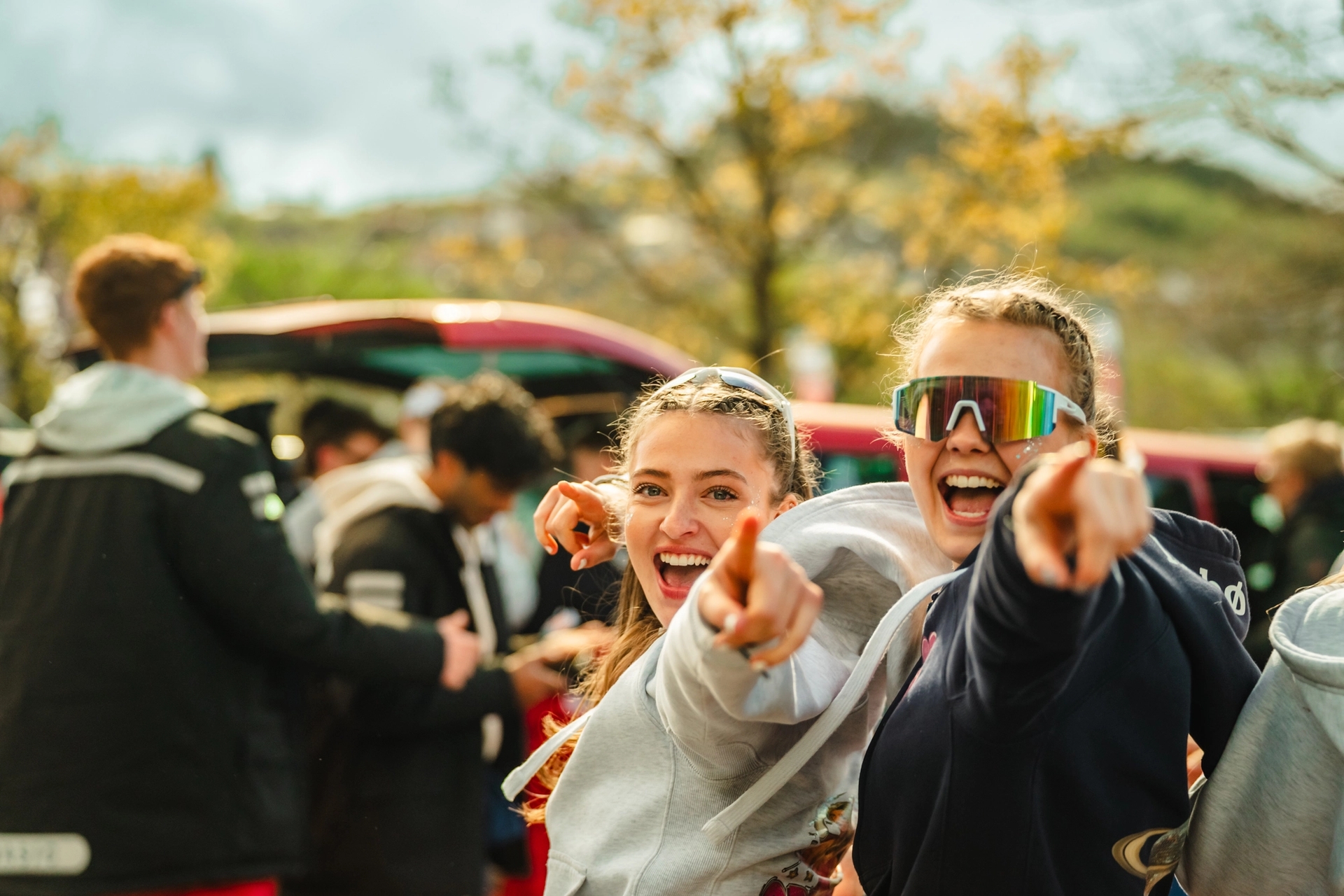 Russejenter i Russelandsbyen.