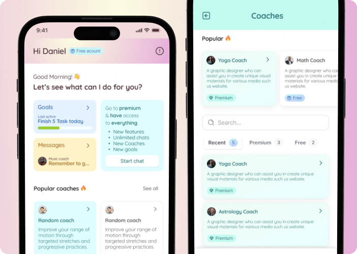 Hi Coach is an AI platform that connects users with virtual coaches in fitness, career, wellness, and more—offering personalized guidance, tasks, progress tracking, and smart follow-ups.