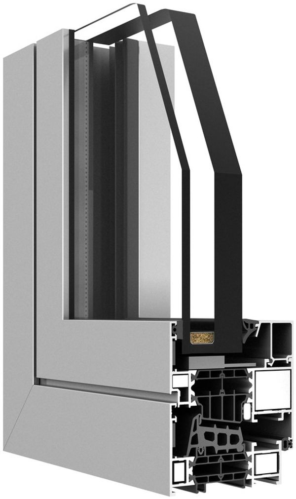 DA-77EI window profile cross-section