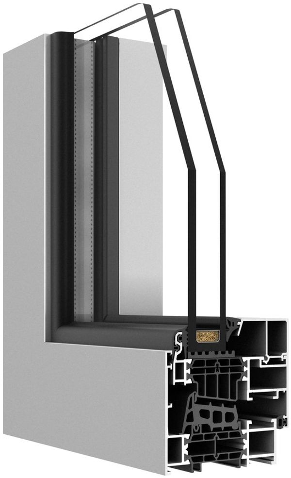 DA-77US window profile cross-section