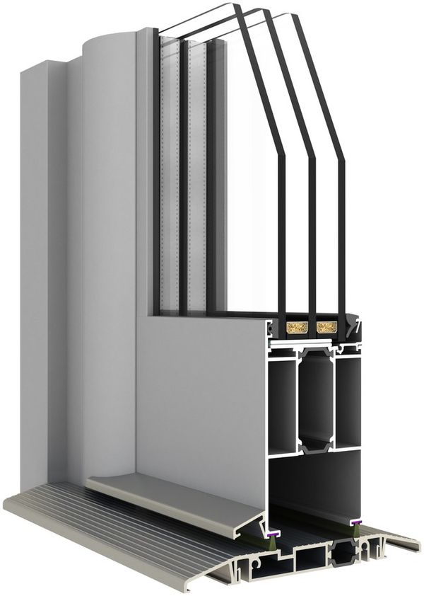 DA-100GFT window profile cross-section