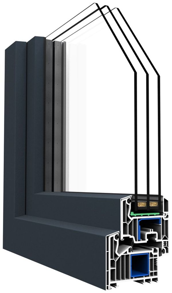 DPQ-82 AL window profile cross-section