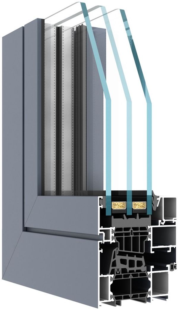 DA-77B window profile cross-section