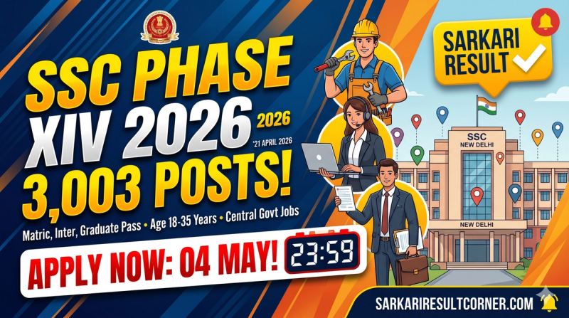 SSC Selection Phase 14 Online Registration 2026: Apply Now for 3,003 Central Government Vacancies
