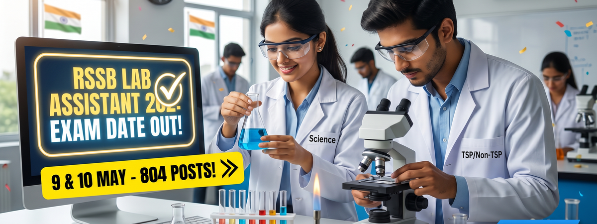 RSSB Lab Assistant Exam Date 2026: Board Confirms 9-10 May Schedule for 804 Vacancies