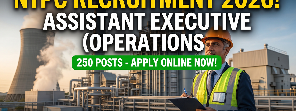 NTPC Assistant Executive (Operations) Recruitment 2026: Apply Online for 250 Engineering Posts