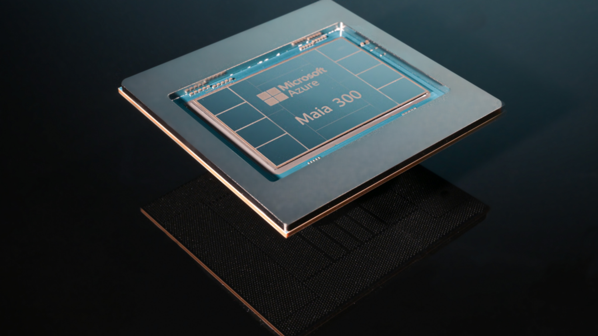 Microsoft Azure Maia 300 prototüüpkiibi ametlik foto.