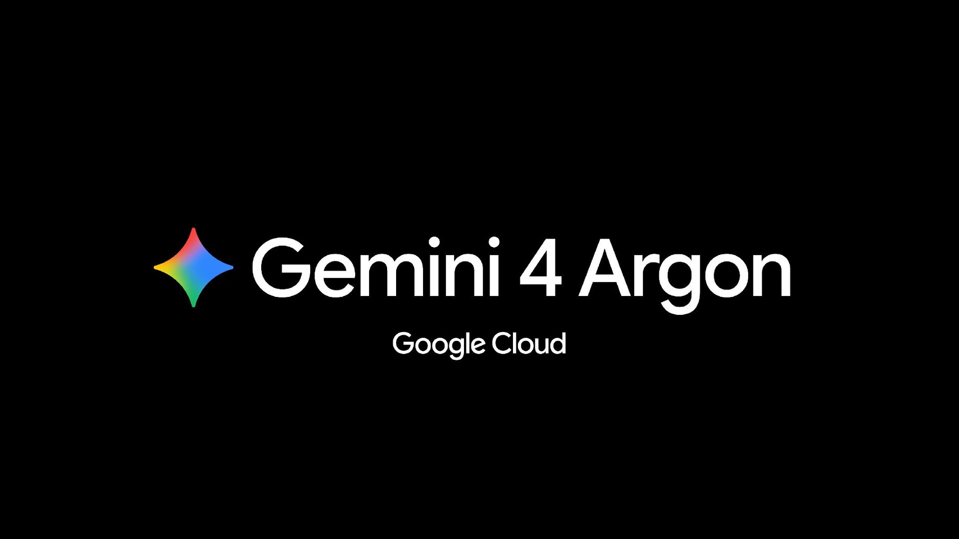 Gemini 4 Argoni ja Google Cloudi valge sõnamärk mustal taustal.
