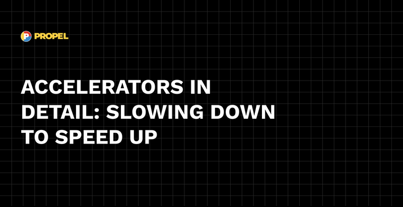 Accelerators in detail: slowing down to speed up