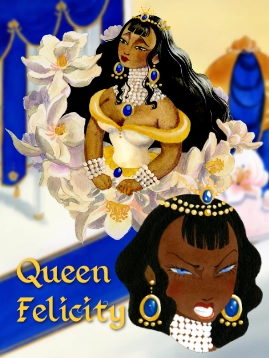 Reads as: "Queen Felicity"