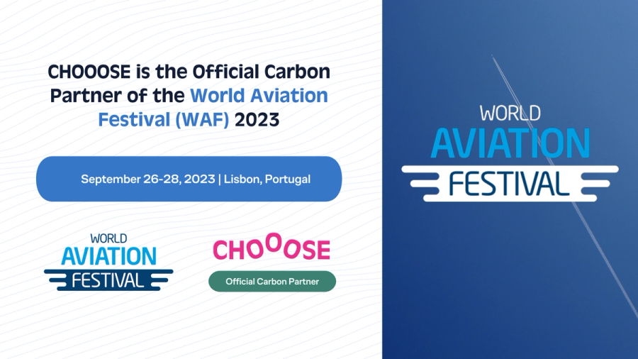 CHOOOSE is the Official Carbon Partner of the World Aviation Festival 2023