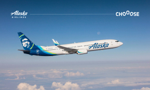 Alaska Airline partners with CHOOOSE to introduce a new way for guests to support sustainable aviation fuel during the booking process