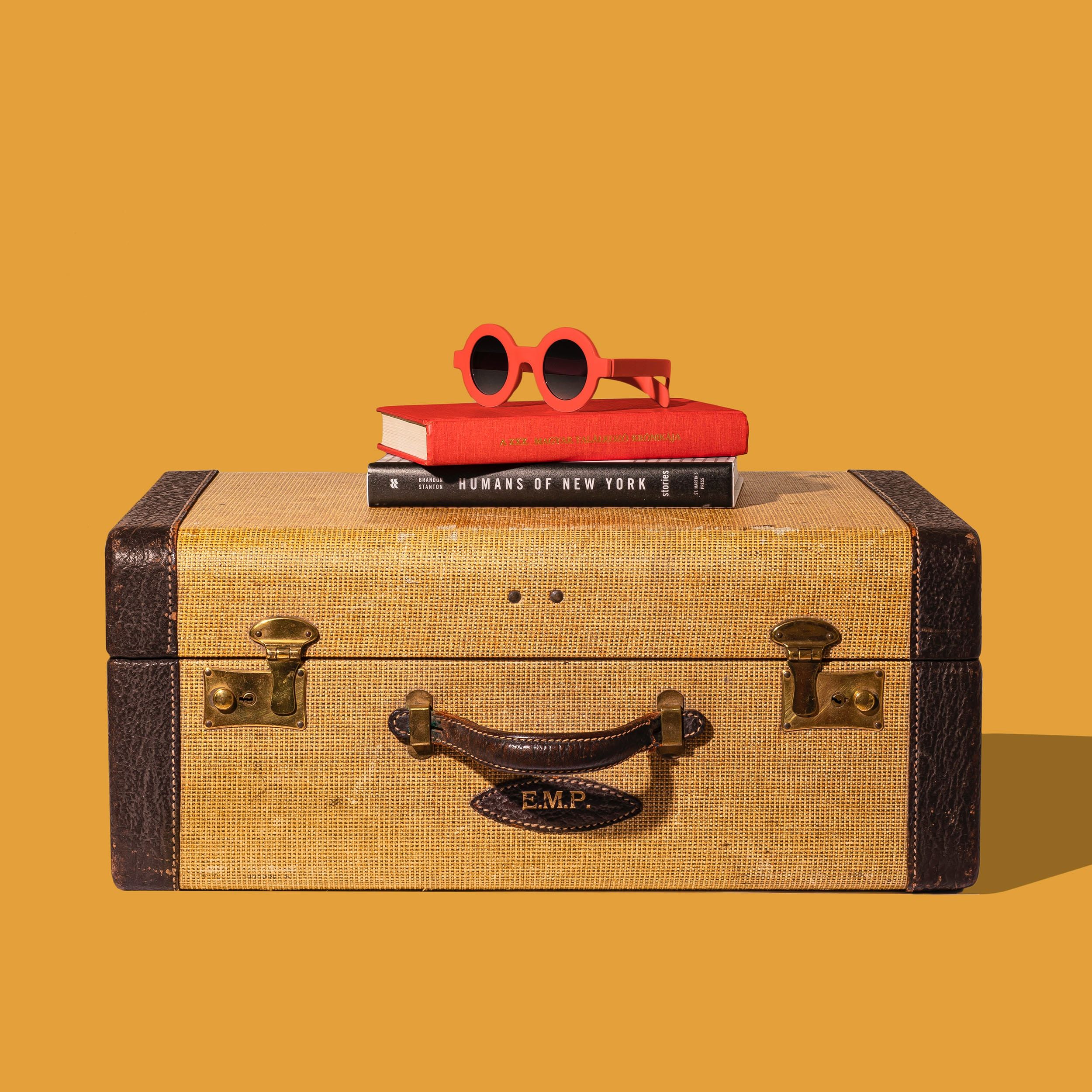 Suitcase and shades