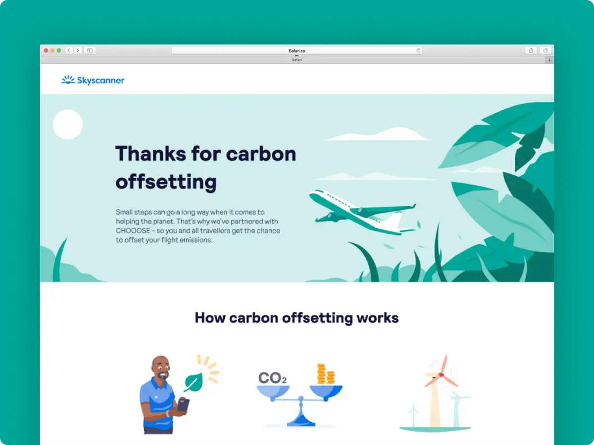 Travel carbon offsetting with CHOOOSE