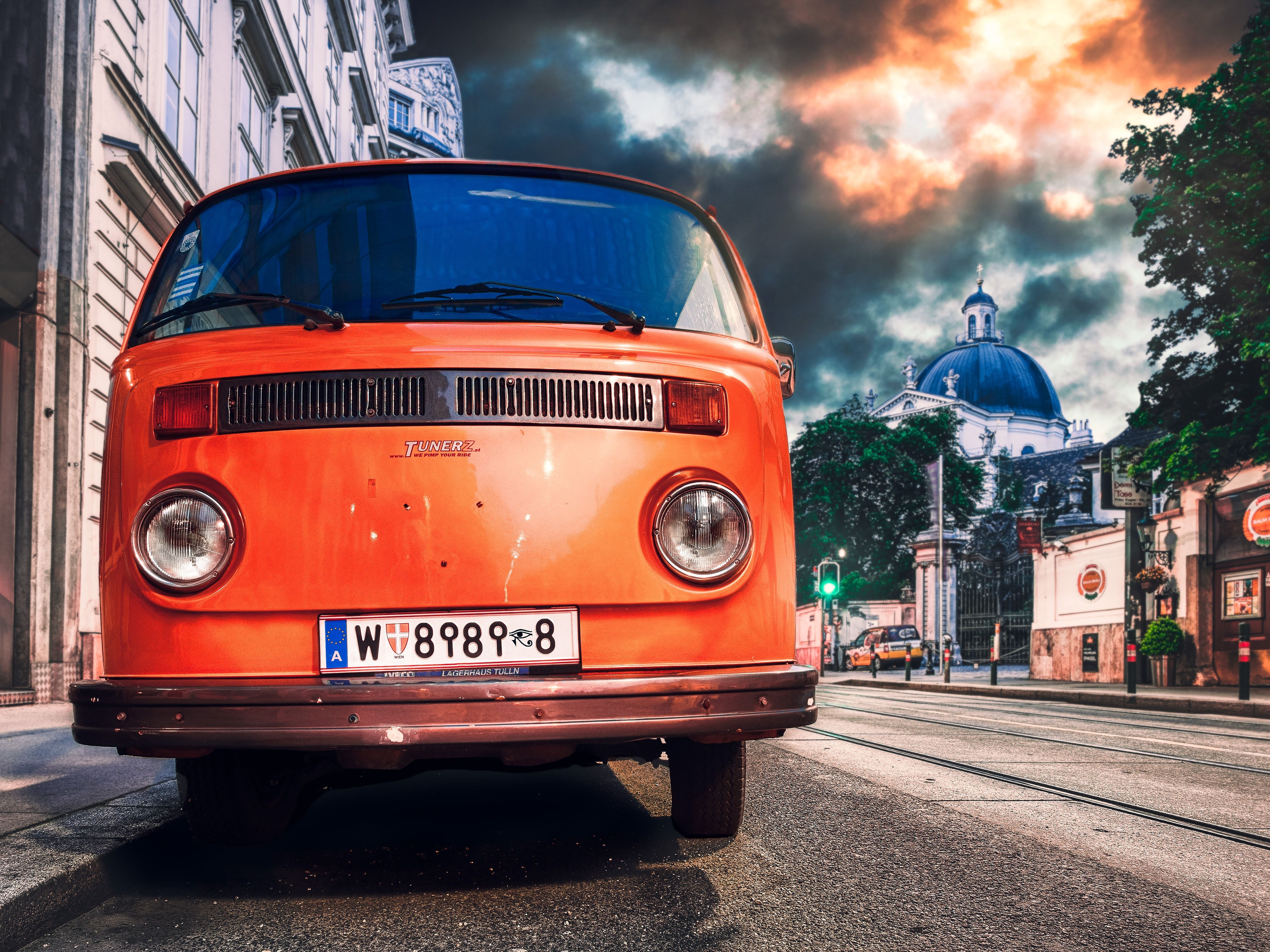 A car in the street