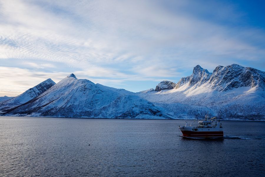 Ausfahrt aus dem Øyfjord