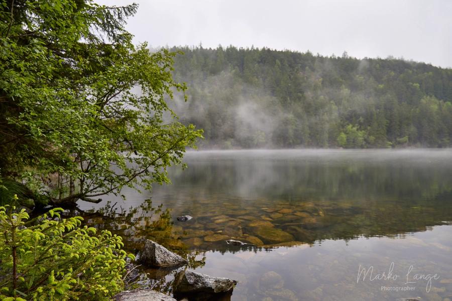 Morgennebel über dem Piburger See