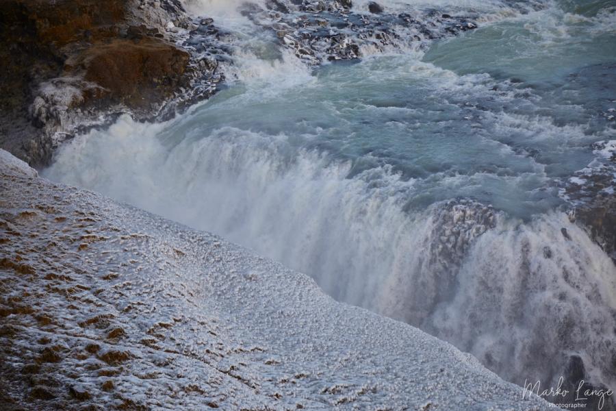 Gischt über dem Gullfoss