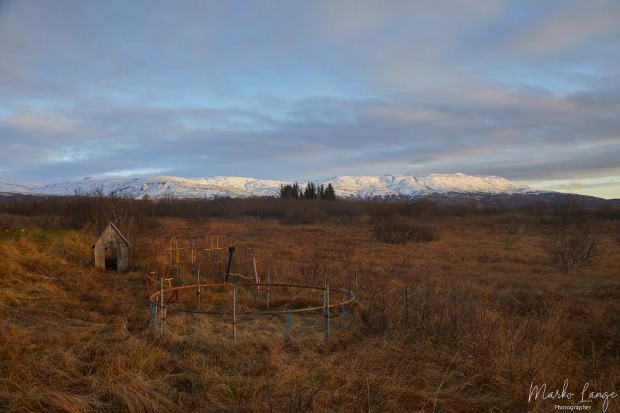 Wintersonne über dem Laugarvatn