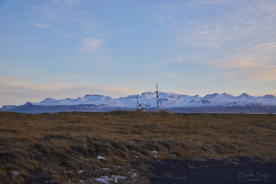 Ferne Winterberge auf Snæfellsnes