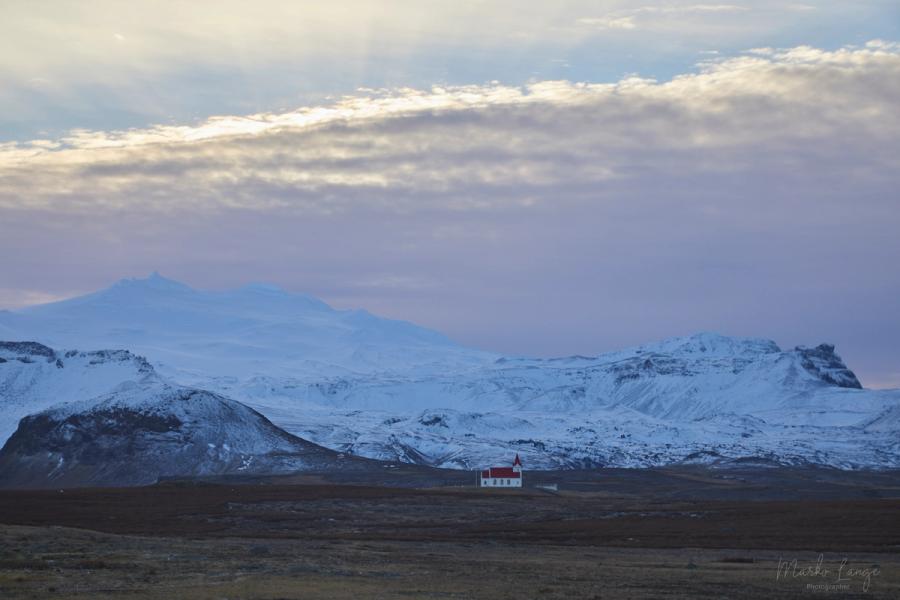 Der Snæfellsjökull im Winterlicht