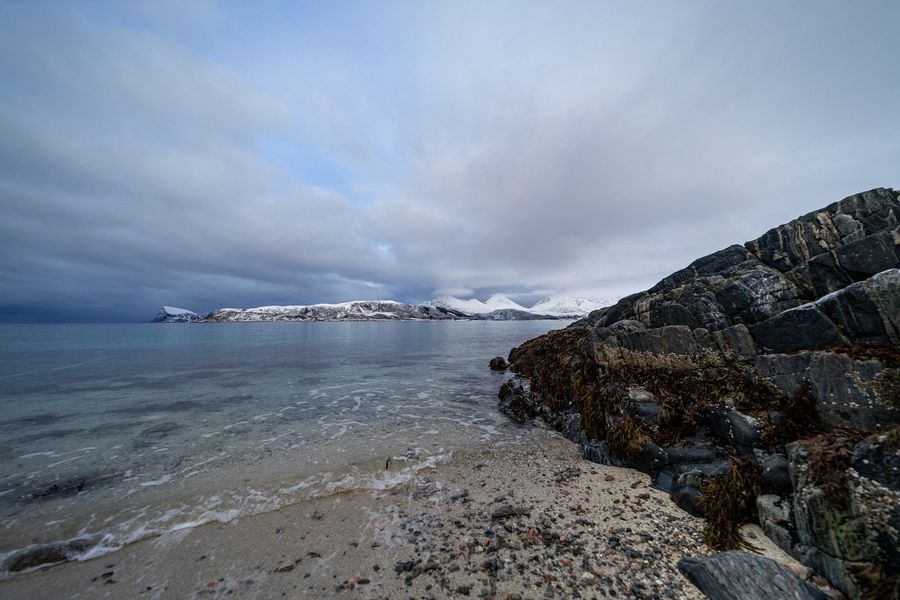 Felsrippe am Strand