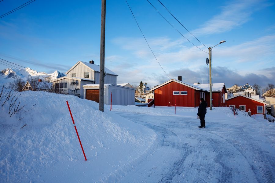 Dorfstraße auf Husøy