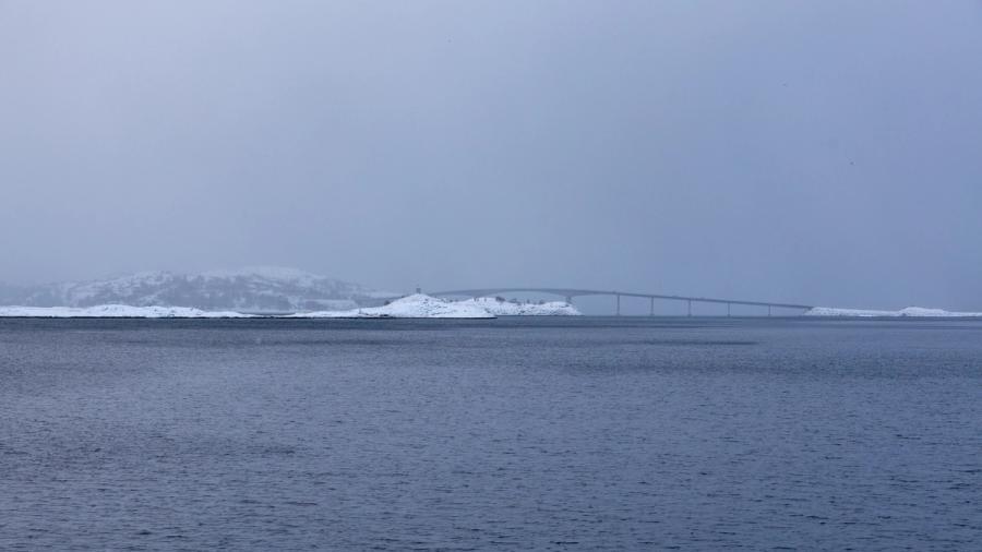 Die Brücke im Schneenebel