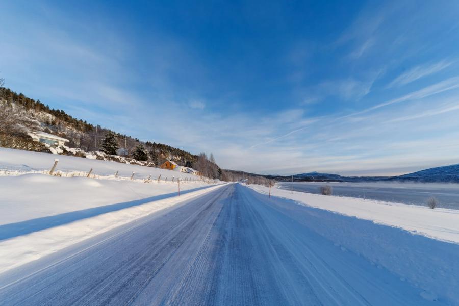Winterstraße nach Tromsø