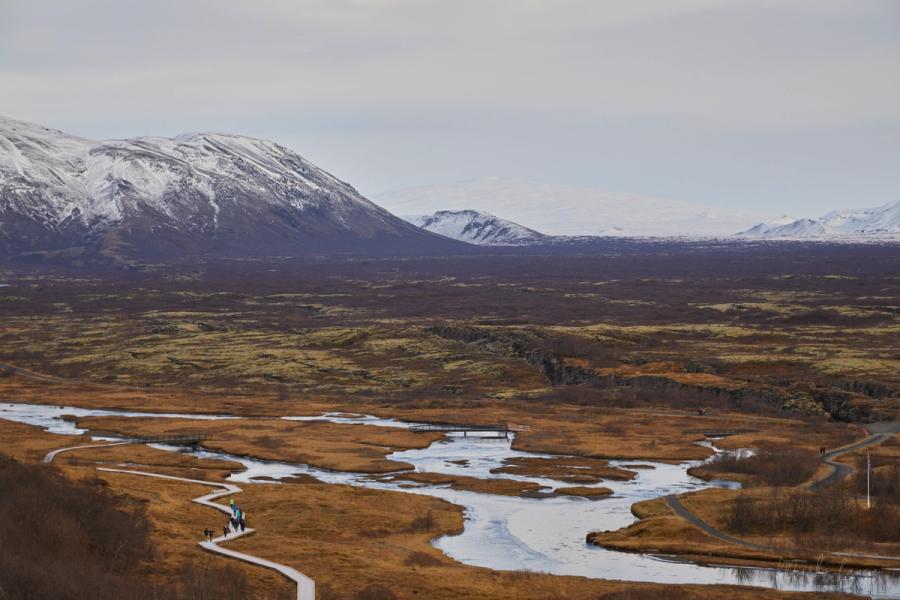 Wintermorgen in Þingvellir