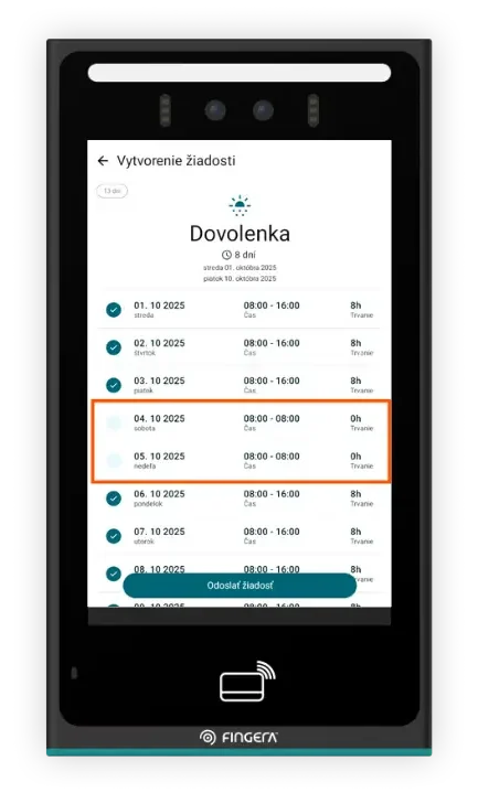 Zadání detailů a úprava žádosti