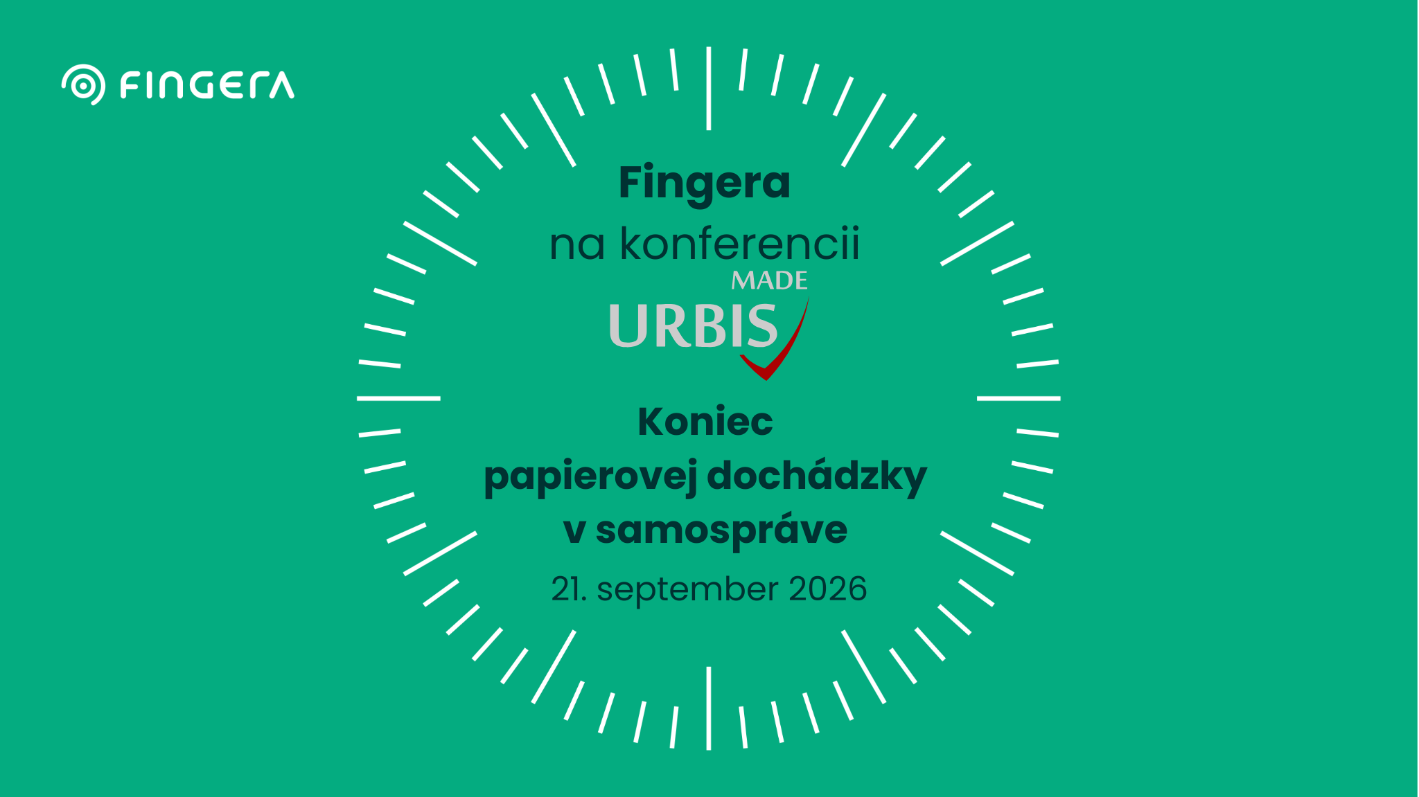 Fingera na konferenci URBIS 2026: Zatočte s papírovou docházkou