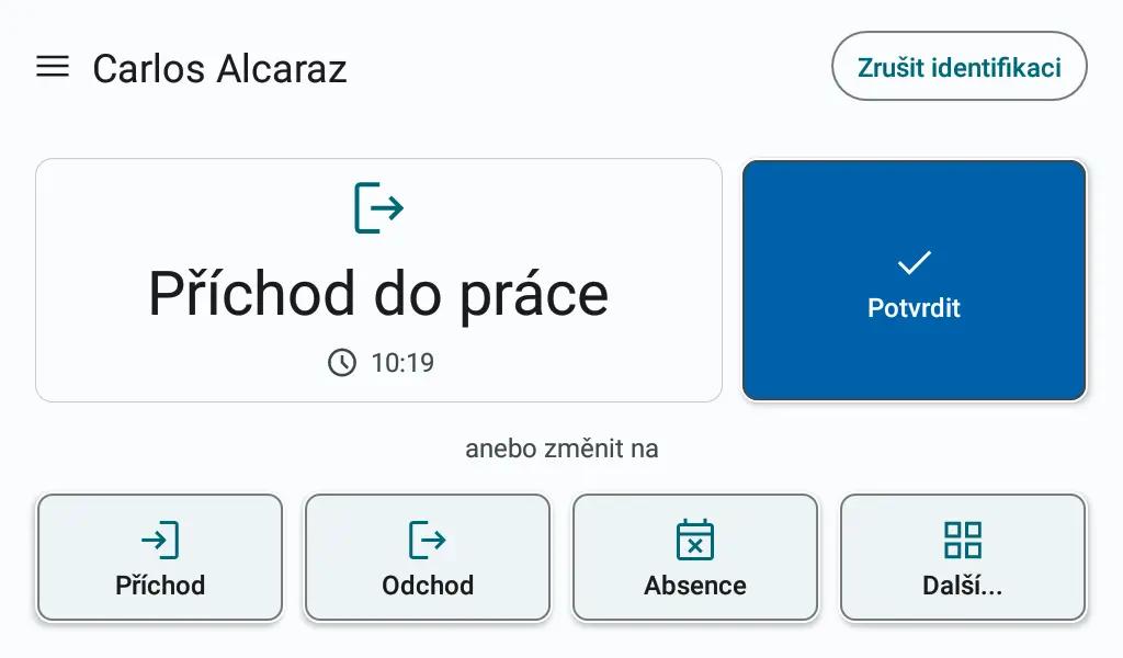 Evidence příchodů a odchodů