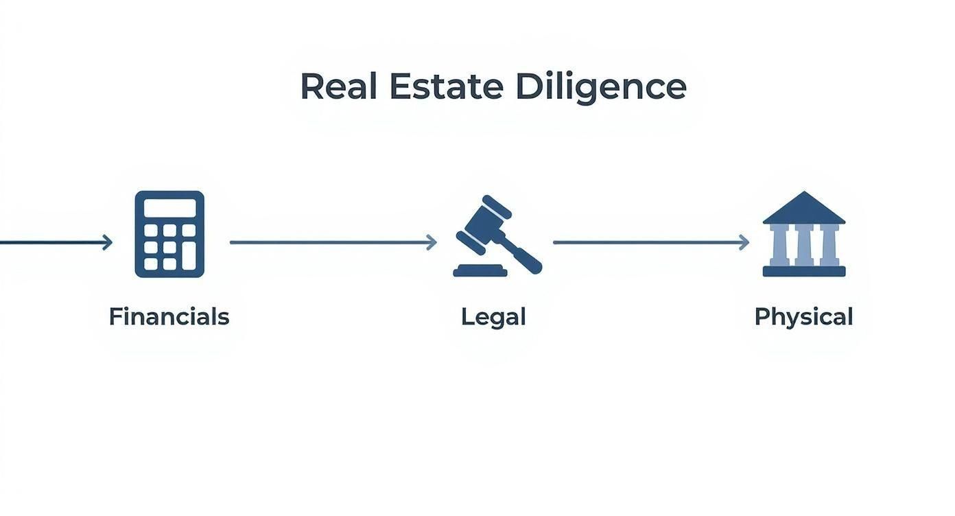 Infographic about due diligence definition real estate