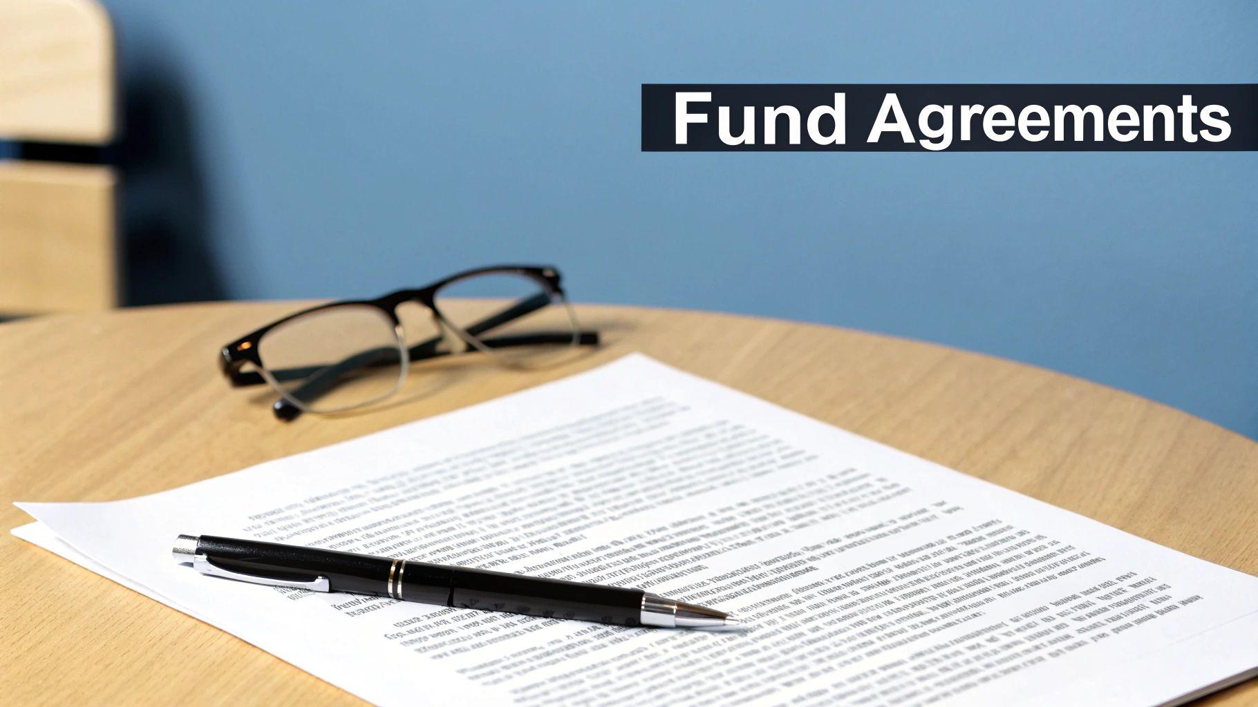 Lawyers reviewing legal documents for an LP private equity deal