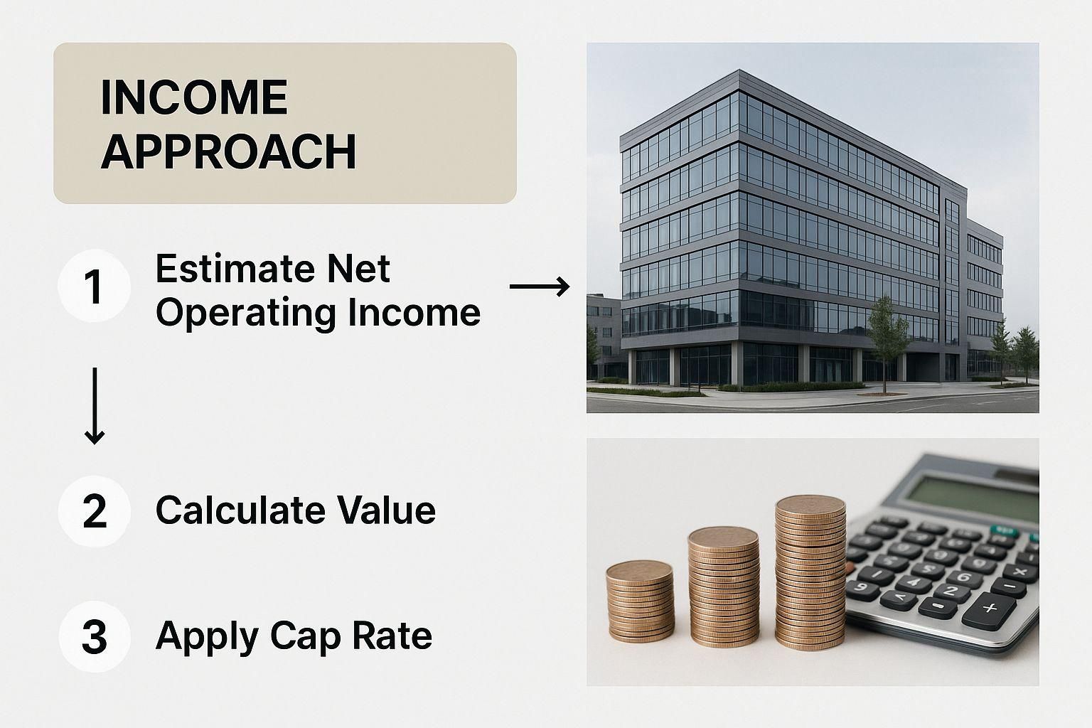 Infographic about how to value a commercial property